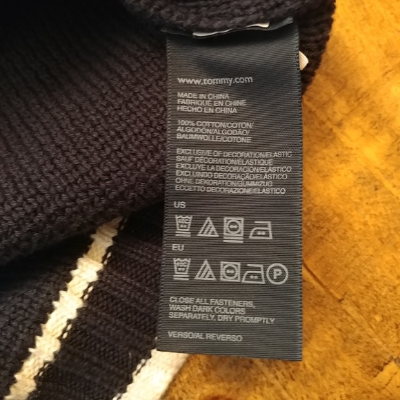 Tommy Hilfiger Spellout Zip Front Sweater